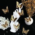 thumbnail image 1 of Fiudx Ofertas relámpago del día Pegatinas de pared de un metro, estereoscópicas, azules, moradas, decorativas, para fondo, 12 mariposas, 1 of 6