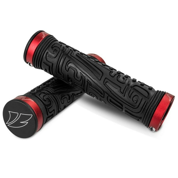 BV Bike Handlebar Grips, Double Lockon Bicycle Grip Handle Bar End