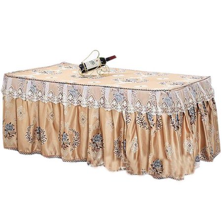 

Panda Superstore PS-HOM3742031-YAN00730 Palace Style Cover Coffee Tablecloth Dustproof Lace Tablecloth Brown