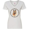 thumbnail image 3 of Inktastic German Shepherd Dog Art Gift Women's V-Neck T-Shirt, 3 of 5