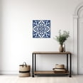 thumbnail image 3 of ZHONGYUTONG Mandala Wall Art Blue Abstract Canvas Flower Pattern Picture Modern Navy Painting Boho Artwork for Bedroom Decor Framed (12.00" x 12.00"), 3 of 5