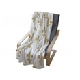 thumbnail image 4 of Fleur De Lis Soft Flannel Fleece Throw Blanket, Vintage European Lily Aristocratic Dignified Majesty Print, Cozy Plush for Indoor and Outdoor Use, 50" x 60", Yellow White, by Ambesonne, 4 of 6