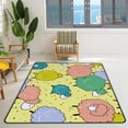 thumbnail image 3 of Coolnut 5'3" x 4' (63 x 48 in) Area Rug, Cute Funny Sheep on Yellow Nursery Rug Floor Mat Kids Playing Mat for Living Room Bedroom, 3 of 6