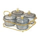 thumbnail image 1 of Platos para servir divididos, elegantes cajas para almacenar alimentos, bandejas para frutos secos. gris 4, 1 of 9