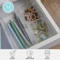 thumbnail image 3 of Martha Stewart Brody Desktop Storage Organizer, Stack and Slide Plastic Organizer Tray, Organizer for Office, Kitchen, or Vanity, 2-S, 1-M, 3 of 8