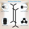thumbnail image 4 of Correas para sábanas, 2 correas elásticas ajustables para sujetar sábanas, correas para sábanas ajustables para sujetar las sábanas en su lugar (negro), 4 of 5