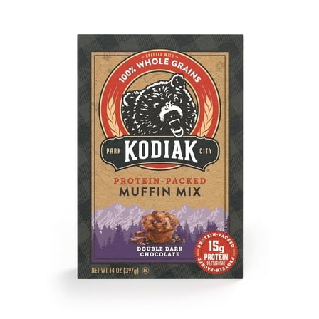 Kodiak Cakes Protein-Packed Muffin Mix Double Dark Chocolate - 14 oz Pack of 4
