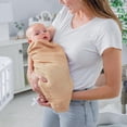 thumbnail image 4 of Comfy Cubs 1 Pack Muslin Swaddle Blankets - Receiving Blanket, Wrap for Boys and Girls (Caramel), 4 of 5