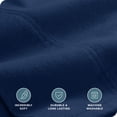 thumbnail image 4 of Juego de Fundas de Almohada de Franela Bare Home 100 % Algodón Doble Cepillado 2 Piezas Tamaño King Azul Oscuro, 4 of 5