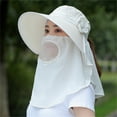 thumbnail image 3 of Dyfzdhu Women Outdoor Sport Fishing Hiking Hat Uv Protection Face Neck Flap Sun Cap Hat, 3 of 3