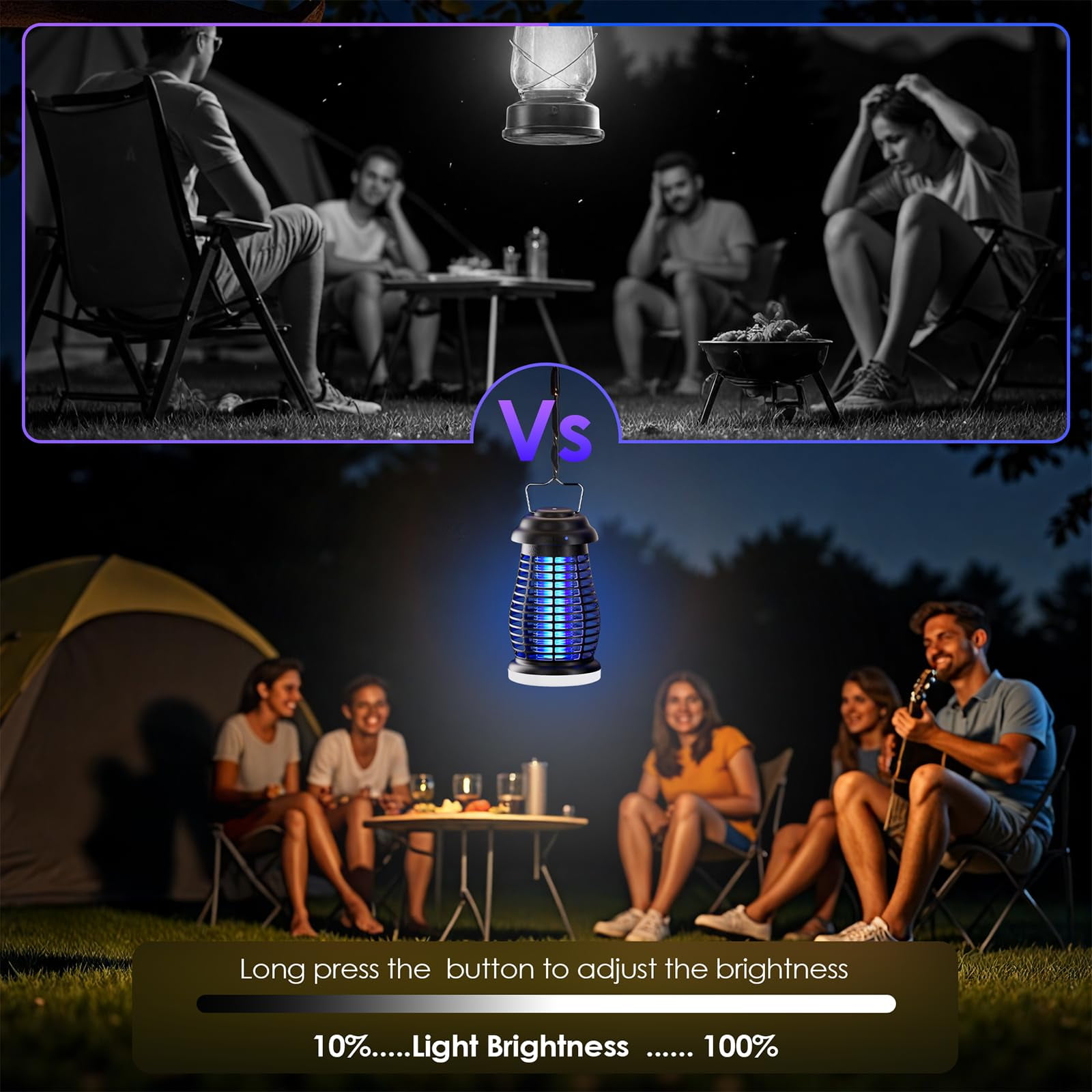 RV external accessories Bug Zapper Outdoor & Indoor Cordless Mosquito Zappers with Rechargeable 2000mAh Battery & Camping Light Electric Fly Trap for RV  Patio, Kitchen,  Portable Gnat Killer