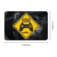 thumbnail image 3 of DouZhe Doormat Non-Slip Washable Floor Mat, Indoor Area Rug Gamer Zone Warning Pattern Carpet, 24x16 inches, 3 of 7