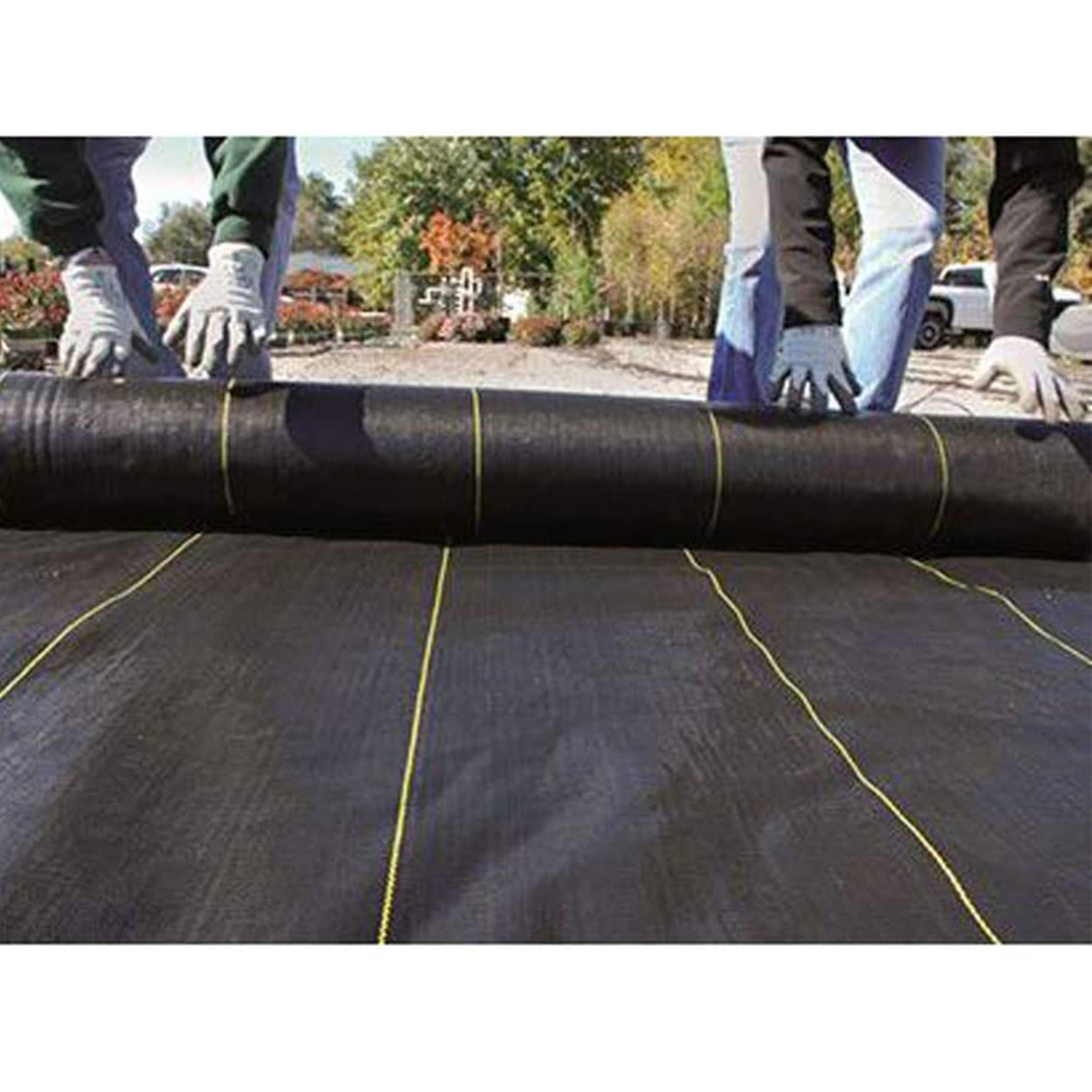 DeWitt Sunbelt Heavy Duty Woven Landscape Fabric - 10'x100' Roll, 3.2 Oz Black Weed Barrier