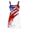 thumbnail image 6 of LangJing American Flag Patriotic Rompers for Women Summer Casual Sleeveless Short Overalls Adjustable 4th of July Shorts Jumpsuit with Pockets White,XXXL, 6 of 6
