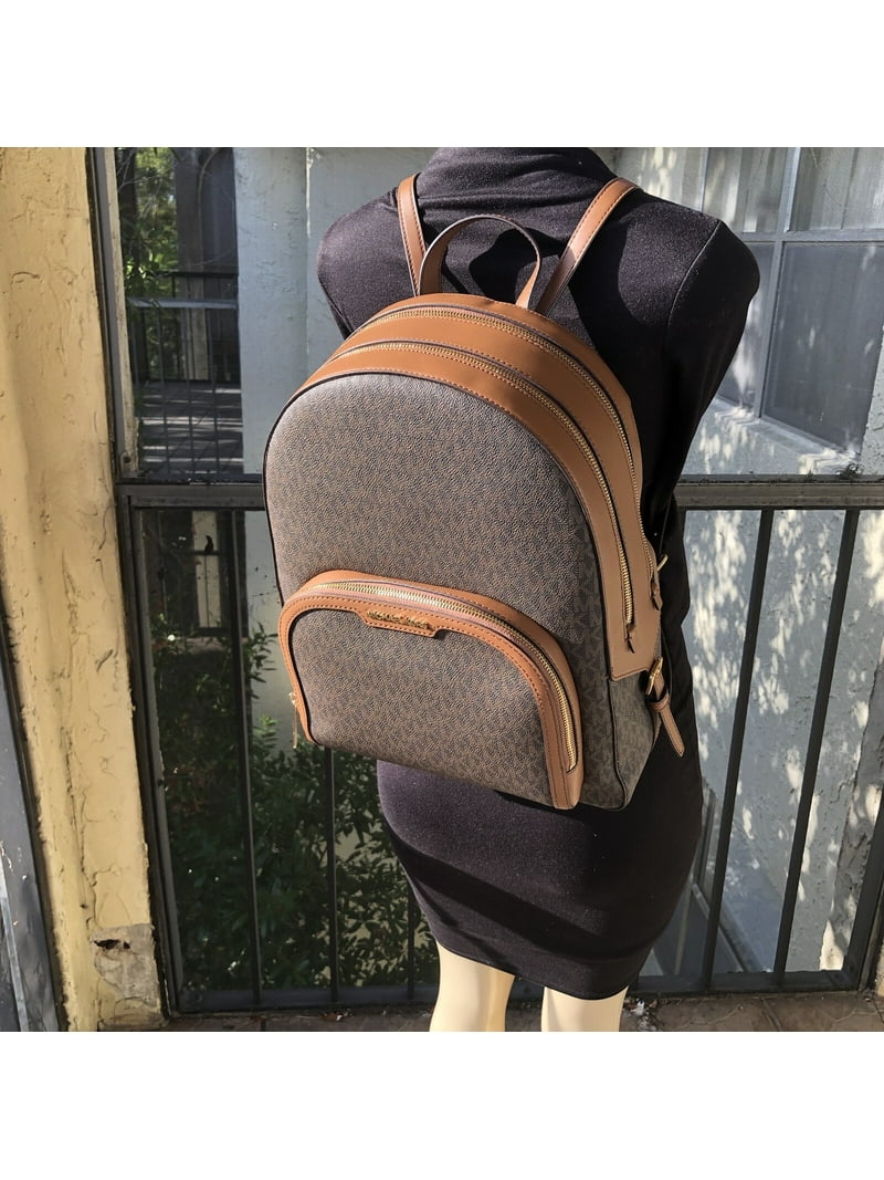 Michael Kors Jaycee Large Logo Backpack, Brown, MK Signature