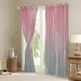 thumbnail image 3 of Gradient Gradient Pink to Grey Curtains & Drapes,Irregular Silver Stripe Wave Line Curtains Ombre 30%-50% Blackout Curtains 2 Panels 42"Wx84"L,Abstract Art Room Decor Aesthetic, 3 of 6