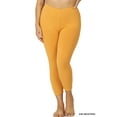 thumbnail image 2 of Zenana Women & Plus Premium Cotton Mid-High Banded Waist Capri Leggings, 2 of 2
