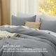 thumbnail image 3 of Juego de edredón Bedsure tamaño matrimonial gris GentleSoft™ 3 piezas, 3 of 8