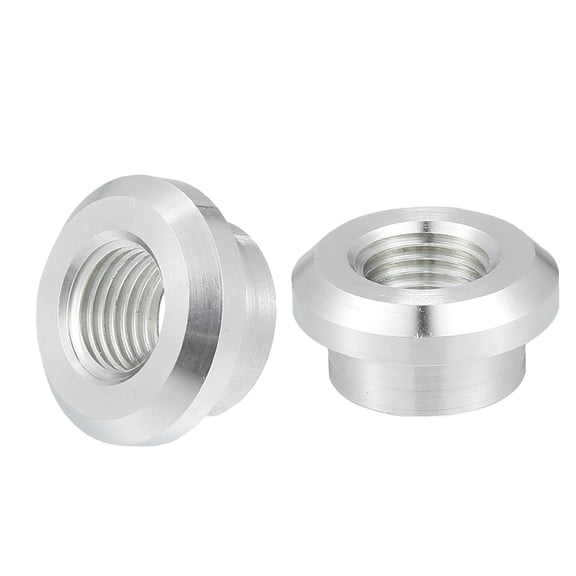 Unique Bargains 2pcs Universal 1/4" NPT Female Weld on Bung Fitting for Car Aluminum Alloy Silver Tone