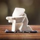 thumbnail image 4 of Adorno de cerámica de caballero samurái, incensario, artesanía relajante, regalo, quemador, soporte Blanco B, 4 of 9