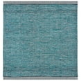 thumbnail image 6 of SAFAVIEH Montauk Kelsey Distressed Cotton Area Rug, Turquoise/Black, 4' x 6', 6 of 10
