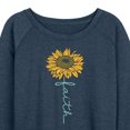 thumbnail image 3 of Instant Message - Faith Sunflower Stem - Women's Lightweight French Terry Long Sleeve Shirt, 3 of 6
