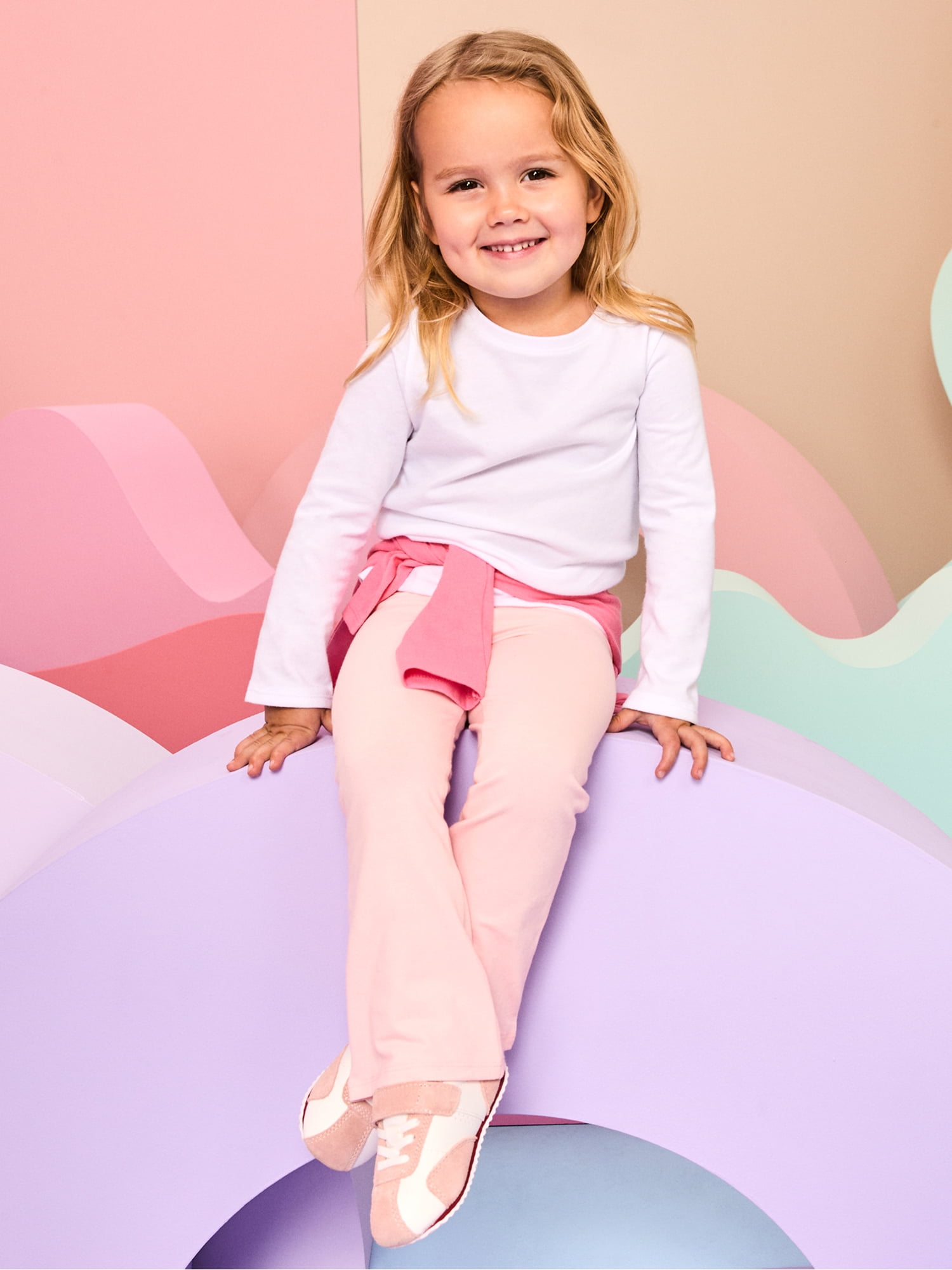 Garanimals Baby & Toddler Girl Long Sleeve Shirts, Single & 3-Pack, Sizes 0-6T