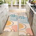 thumbnail image 4 of Kitchen Rugs Sets Of 2,Orange Boho Abstract and Plant Pattern Anti Fatigue Kitchen Mat Rugs Non Slip Washable,Decorative Kitchen Floor Mats for Kitchen,Sink,Laundry,17"X47", 4 of 5
