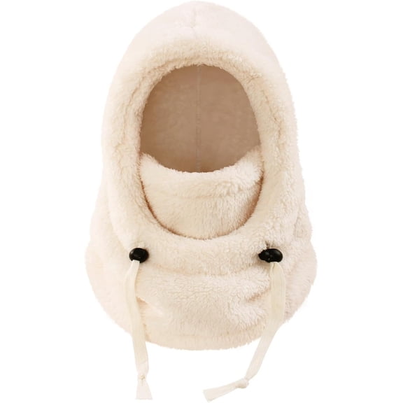 3 in 1 Beanie Hat with Scarf and Mask Unisex Kid Winter Warm Fleece Balaclava Thermal Sherpa Hood Ski Mask Face Mask