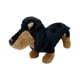 thumbnail image 4 of Muñeco de perro salchicha creativo con reposacabezas y respaldo, juguete de peluche para cachorro. Negro, 4 of 9