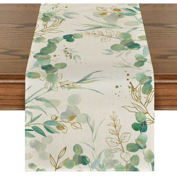 Artoid Mode Greenery Eucalyptus Table Runner for Spring Summer 13 x 90 ...