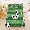 thumbnail image 5 of Erosebridal Football Sport Court Kids Bed Sheets,First Letter J King Sheets For Soccer Gamer 4-Piece, 5 of 6