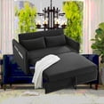 thumbnail image 4 of Modern Velvet 3-in-1 Sleeper Sofa Bed 220×80×75cm with USB Port & Storage Pockets, 4 of 18