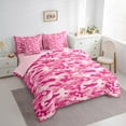 thumbnail image 3 of Feelyou Chic Camouflage Abstract Bedding Comforter Set 7pcs, Modern Fashion Camo Queen Bedding Sets, Teens Kids Boys Girls Reversible Queen Sheet Sets, Microfiber Bedroom Decor, 3 of 7