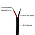 thumbnail image 2 of Cable de alimentación 18Awg Ul2464 Cable eléctrico trenzado Led rojo y negro 2 conductores cobre estañado (18Awg -2C- 25 pies), 2 of 5