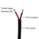 thumbnail image 2 of Cable de alimentación 18Awg Ul2464 Cable eléctrico trenzado Led rojo y negro 2 conductores cobre estañado (18Awg -2C- 100 pies), 2 of 5