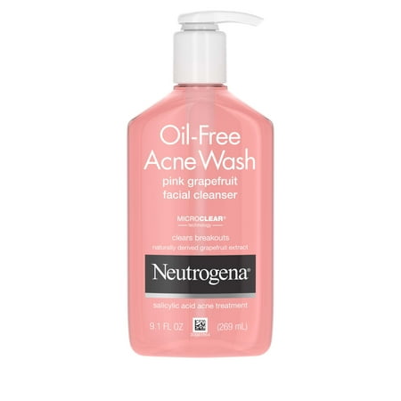 Neutrogena Oil-Free Salicylic Acid Pink Grapefruit Pore Cleansing Acne Face Wash with Vitamin C - 9.1 fl oz