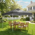 thumbnail image 2 of Outsunny Pop Up Canopy Waterproof 9.8' x 9.8', Dark Grey, 2 of 10