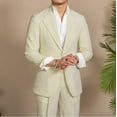thumbnail image 5 of Mens Shorts Suits 2 Piece Seersucker Suit Slim Fit Two Button Blazer Short Pants Casual Set Summer Beach Wedding, 5 of 6