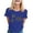 Blue, variant on Women's Crew Neck Short Sleeve Graphic T-Shirt, Casual Loose-Fit Tee with Gold "Bride" Text Print and Curved Hem