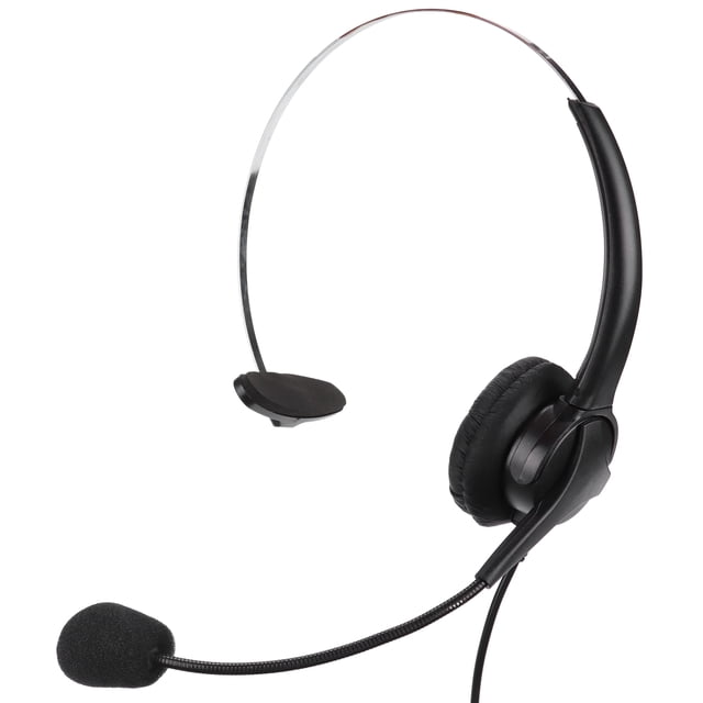 Auriculares Para Teléfono, Mono Con Cable, Cómodos Auriculares Negros Para Centro De Llamadas, Profesionales Con Micrófono Con Reducción De Ruido Para Centro De Llamadas Para