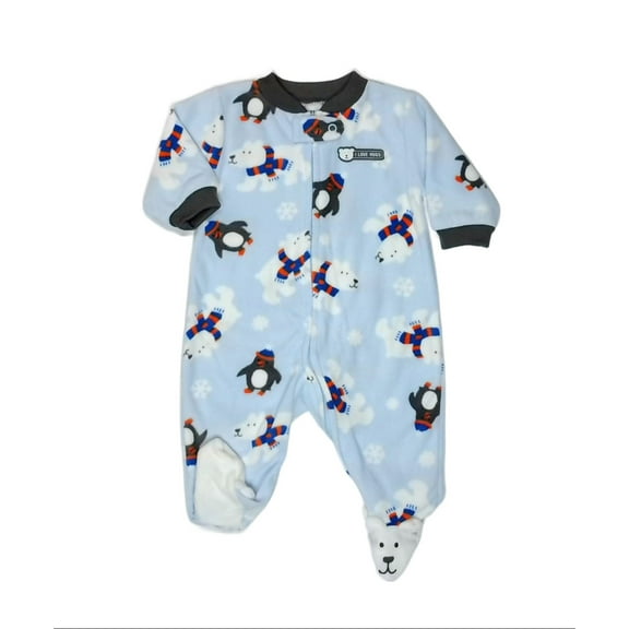 Carters Baby Boys Polar Bear Hugs Micro Fleece Sleep and Play, Size 3 Months