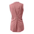 thumbnail image 5 of Dazajoo Cotton Linen Tank Tops for Women V Neck Sleeveless T-Shirts Summer Basic Vest Blouses for Work,Pink,L, 5 of 6