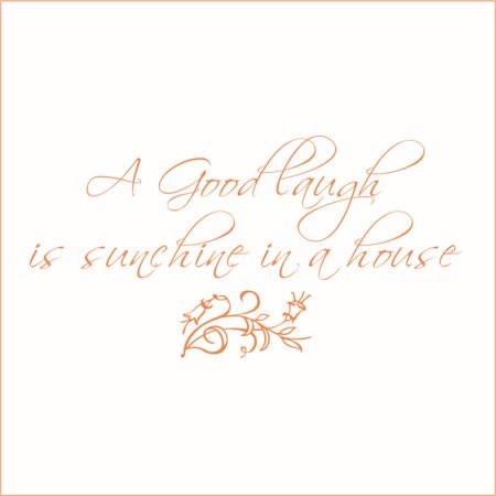 A Good Laugh is Sunshine in a House Vinyl Quote - Medium - Persimmon