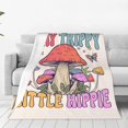 thumbnail image 1 of Manta de microfibra ultra suave con diseño de hongos hippies y psicodélicos, manta cálida para todas las estaciones, para cama, silla, sofá, sala de estar, cuna, 80 x 60 pulgadas, 1 of 7
