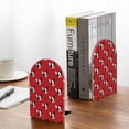 thumbnail image 5 of Lsque Bulldog Red Printed Wood Bookends,Non-Skid Bookend for Shelves,Heavy Duty Support Bookends,Non-Slip Foam Pads for Office, Home, and Library,1 Pair, 5 of 8