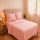 thumbnail image 2 of Juego de Sabanas Algodón Kyuden Home Rosa Pastel Matrimonial, 2 of 7