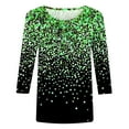 thumbnail image 5 of USSUMA Plus Womens Tops Dressy Casual Women's 3/4 Sleeve Shirts Sunflower Print Round Neck Loose Tops Comfy Soft Blouses Summer Casual Pullover, 5 of 5