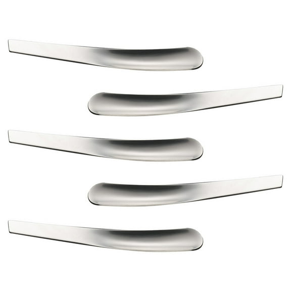 Stri 5Pcs Stainless Steel Spoons Kitchen Egg Spoons Breakfast Spoons Mini Spoons