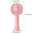 thumbnail image 3 of Tkrady Mini Portable Fan Handheld Fan, 3 Speed USB C Rechargeable Battery Operated Mini Pocket Personal Lash Fan with Lanyard Base Cooling Desk Fan for Kids Girls Women Travel Indoor Outdoor Pink, 3 of 6